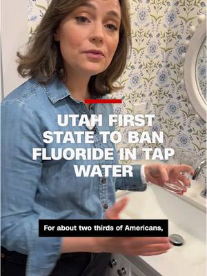 A post by @cnn on TikTok caption: Utah becomes the first state to ban fluoride in public drinking water. CNN’s Meg Tirrell reports on why the state is pivoting away from decades-old health policy despite concerns the ban will lead to a rise in health complications, especially among young children from low-income families. #cnn #news #health #fluoride #utah 