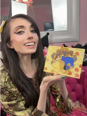 A post by @eugeniaxo on TikTok caption: Feeling like a Disney princess with this magical @ColourPop Cosmetics Beauty and the Beast collection! 💛 The shadows are sooo dreamy, and I’m obsessed with the enchanted rose theme! 🌹 Belle has always been one of my favorite princesses and this look is totally inspired by her storybook style! #beautyandthebeast #disney #colourpop #enchantedrose #colourpopdisney #disneyprincess #makeuplook #softglam #pastelmakeup #grwm #princessvibes 