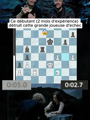 A post by @monkeydinox on TikTok caption: evidemment c'est pas un vrai débutant, c'est le goat des echecs, grand bravo à Dina pour sa participation #inox #inoxtag #GamingonTikTok #echecs #gartin59