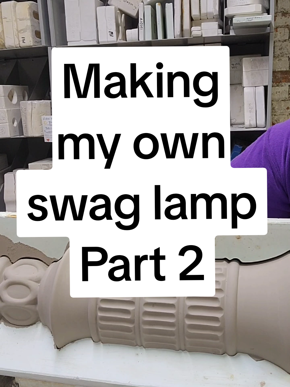 A post by @thedepressedceramicist on TikTok caption: Part two of making a swag lamp. www.artroomusa.com #theartroomsedaliamo #mysterymolds #mysterymold #ceramics #ceramicstudio #slipcast #ceramicshop #smallbusiness #sedaliamo #slipcasting 