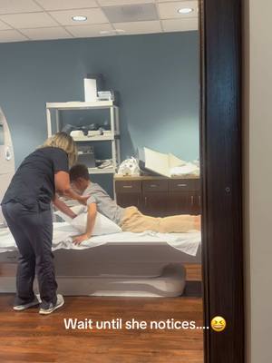 A post by @keepingupwithlewises on TikTok caption: Welcome to dirt bikes ma’am 🫣🥴 Dad wanted an MRI before he gets back on the bike 💪🏼 #moto #mri #motokid #mototok #momtent #youthsports #supercross #dirtbikes #sportsmom #momsoftiktok #kids #sports #injury 