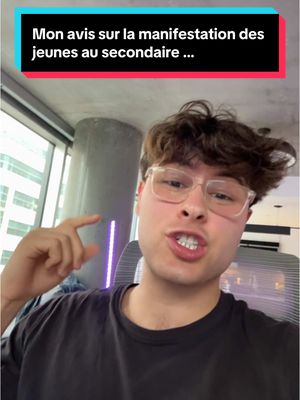 A post by @olisneak on TikTok caption: Mon avis sur la manifestation des jeunes du secondaire #manifestation #secondaire #ecole #qc #olisneak 