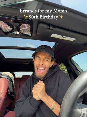 A post by @noahloyden on TikTok caption: Let’s run errands to get supplies for my moms 50th birthday 