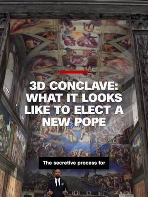A post by @cnn on TikTok caption: For centuries, the leader of the Catholic Church has been elected in a highly secretive gathering known as “conclave,” meaning “with key” in Latin – a nod to how cardinals used to be locked in until a new pope was selected. CNN’s Boris Sanchez walks through a 3D visualization showing what the process may look like. Correction: A previous version of this video inaccurately stated the next pope’s successor number. The next pope will be the 267th pope. 