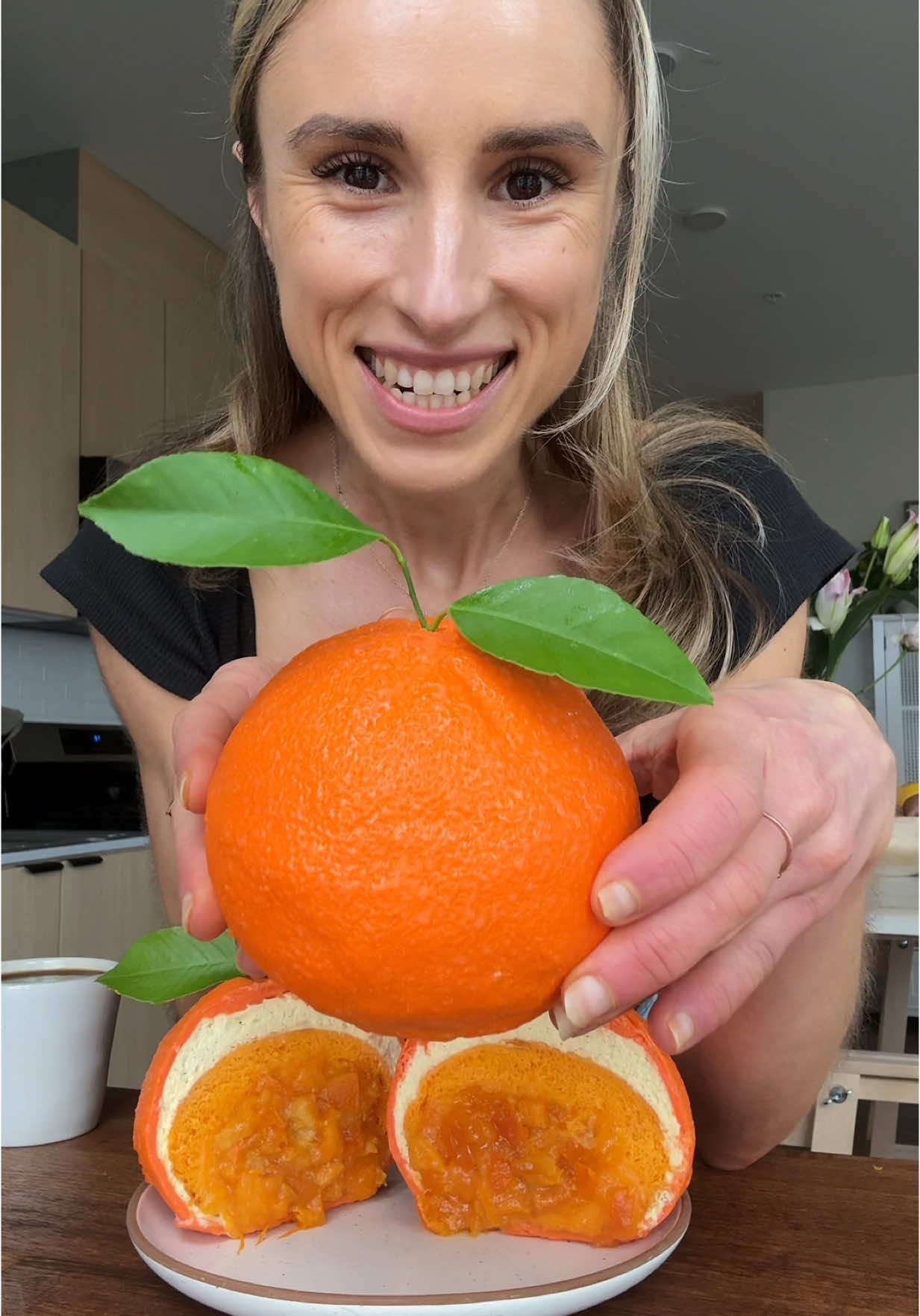 A post by @jeshastevens on TikTok caption: An 🍊? #pastry #dessert #orange #baking #patisserie 