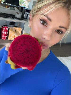 A post by @breckiehill on TikTok caption: love me some dragonfruit #dragonfruit  #fyp #blowup #Summer  