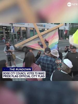 A post by @abcnews on TikTok caption: Salt Lake City and Boise city councils voted this week to adopt new city flags showing support for LGBTQ+ people in response to state laws outlawing the use of unofficial flags at schools and government buildings. Utah's capital of Salt Lake City created new flag designs while Boise, the capital of Idaho, made the traditional pride flag one of its official city flags. The move in Utah came hours before a ban on unsanctioned flag displays took effect Wednesday. Boise council members stressed the flag would not replace the City of Boise flag that flies above government buildings, but allows the city to fly the pride flag within the bounds of the law.