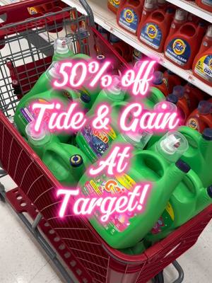 A post by @kouponingwithkristy on TikTok caption: Gain & Tide clearance at Target!! Posted on 5/7! #targetdeals #targetdealsthisweek #target #targethaul #targetcouponing #targetcouponer #couponcommunity #couponing #couponing #coupon #couponfamily #save #savemoney #deals #learntocoupon #howtocoupon #CapCut 