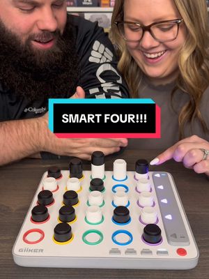 A post by @games4two on TikTok caption: Come Play Giiker Smart Four With Us! #boardgames #gamenight #couple #fun #giikerpartner 
