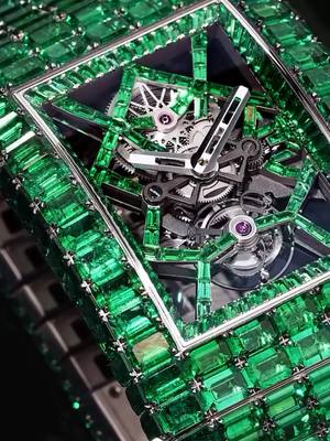 A post by @jacobandco on TikTok caption: Just seen on Maluma at the #MetGala: the Billionaire III Emeralds — a triumph of haute horlogerie and extraordinary gem-setting. A bold yet refined creation by Jacob & Co., where vivid emeralds meet the intricacy of a skeleton tourbillon. Every detail radiates power, elegance, and prestige — a true statement on fashion’s most watched night.  #InspiredByTheImpossible #jacobandco #MetGala