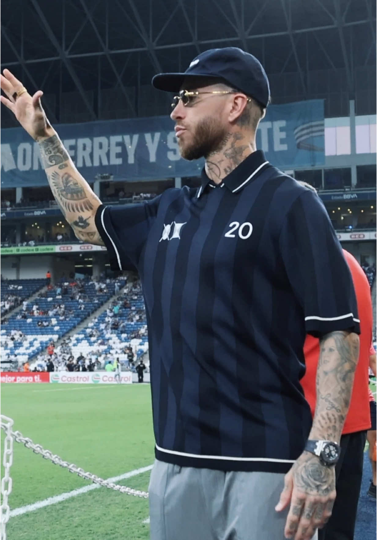 A post by @sergioramos on TikTok caption: Buen resultado para ir a por todas en el partido de vuelta.  Good result today. Let’s give our best in the second leg!  ¡Arriba el Monterrey! 🔵⚪️