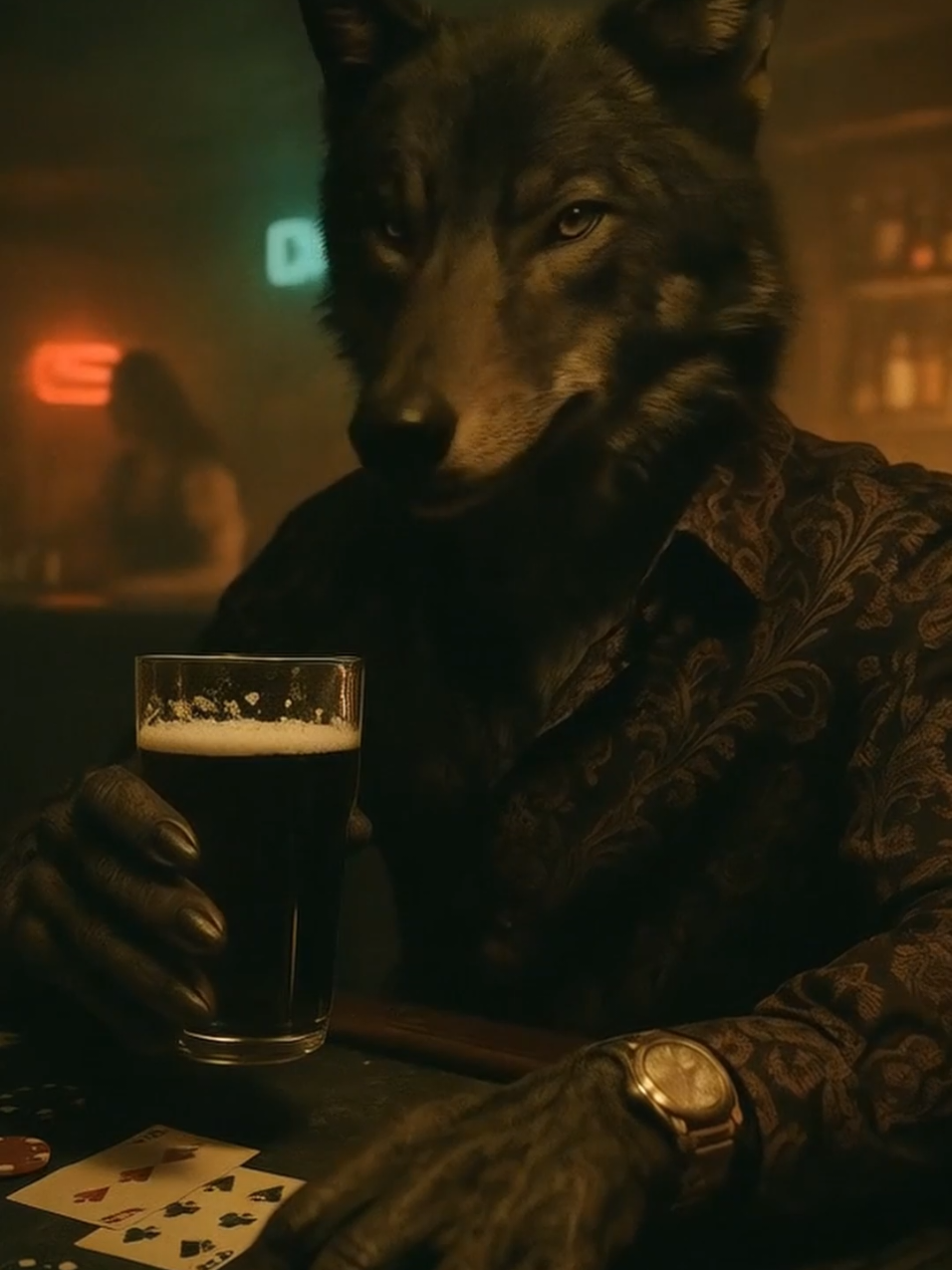 A post by @irur_dreamer on TikTok caption: Just Wolf 🐺 #wolf #wolves #casino #ai #aiart #irur_dreamer 