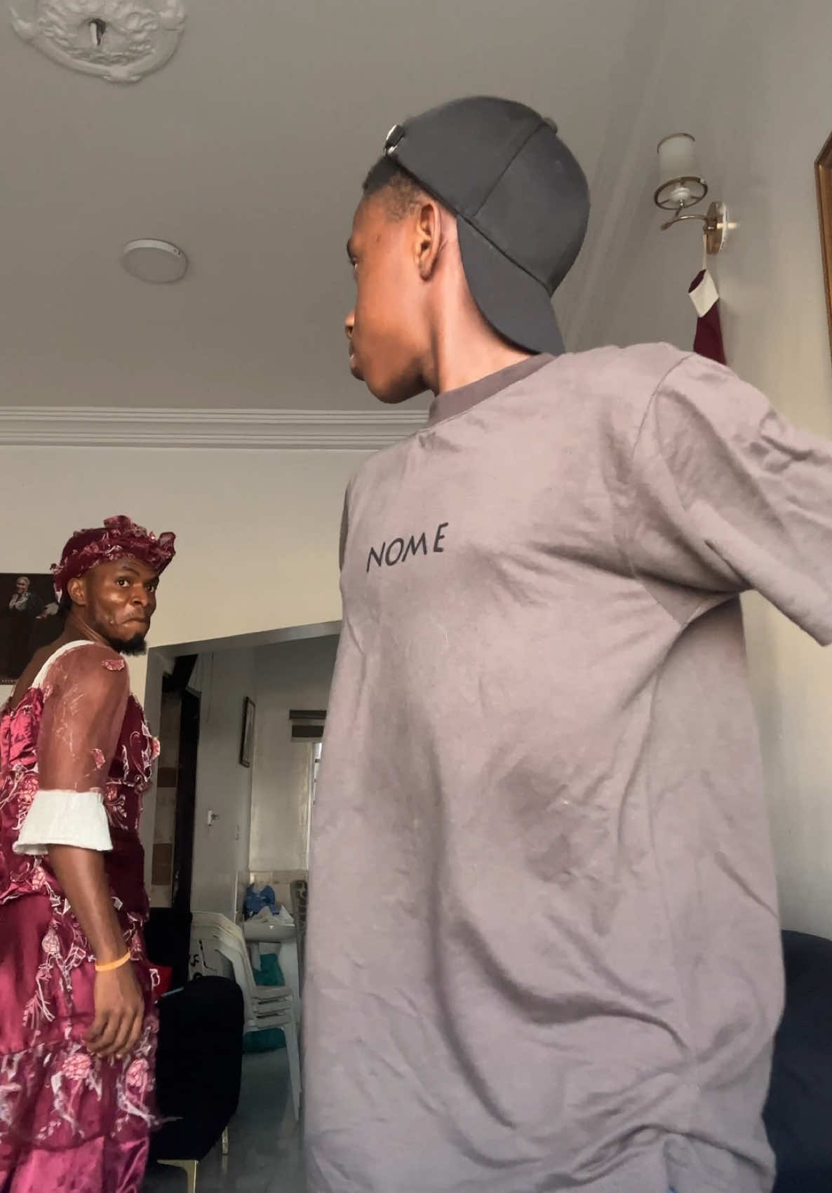 A post by @iamdikeh on TikTok caption: you almost got caught in an African home 😭😂 @Special Nedu  #whattowatch 