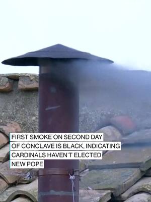 A post by @abcnews on TikTok caption: Another round of voting is complete without a new pope being elected, as black smoke was emitted from the Sistine Chapel’s chimney. #news #pope #vatican