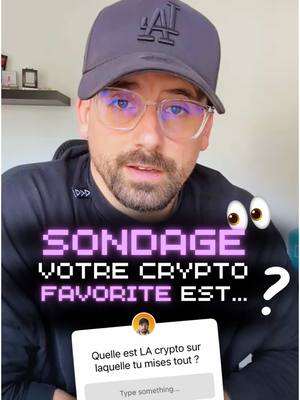 A post by @loik.sch on TikTok caption: Vous avez répondu au sondage sur “Quelle est la crypto sur laquelle tu mises le plus ?” et vous avez répondu… 👀 #bitcoin #crypto #cryptomonnaie #memecoin #investissement 