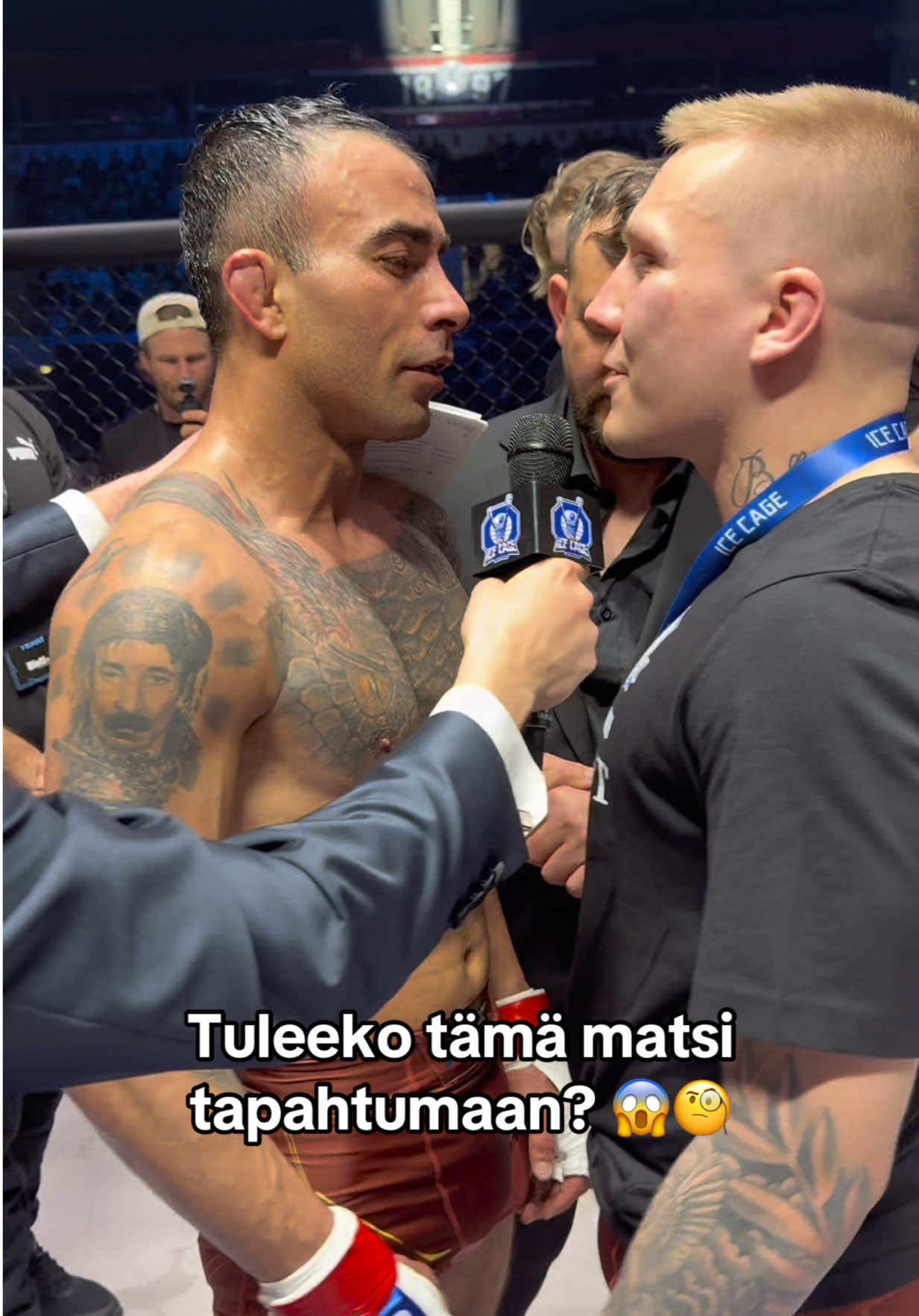 A post by @icecagefighting on TikTok caption: Haluaisitko nähdä @makwanufc vs @EILEIKIMMA välisen matsin? 🫣 #icecage 