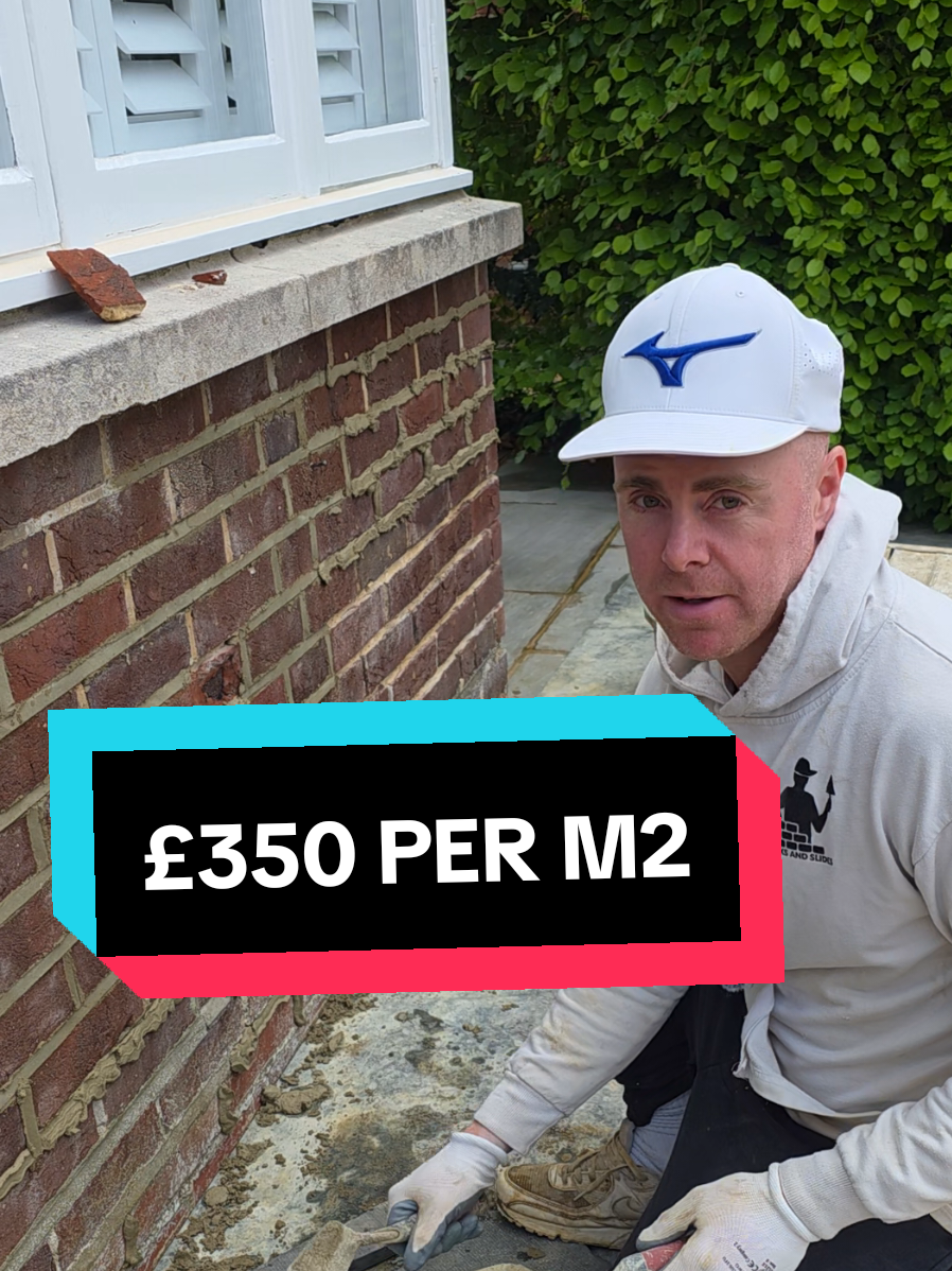 A post by @bricksandslides on TikTok caption: How to do repointing #foryou #bricklayer #bricklaying #bricks #fyp #garden 