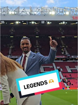 A post by @manutd on TikTok caption: Plenty of ex-Reds in attendance 👋❤️ #MUFC #ManUtd #OldTrafford #EuropaLeague 