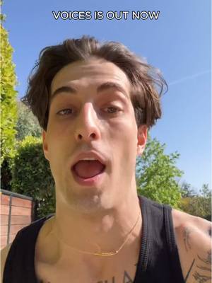 A post by @damianodavid on TikTok caption: anyone else running down the street listening to voices rn?