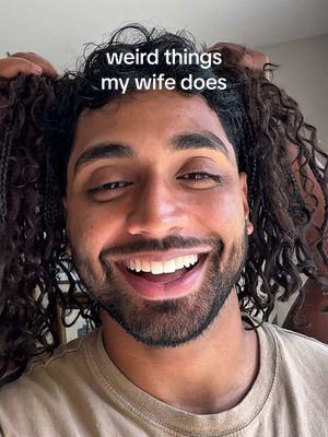 A post by @mattandkharli on TikTok caption: Is this just my wife? 😂 #mattandkharli #couplestiktok #husbandwife #cutecouple #funny 