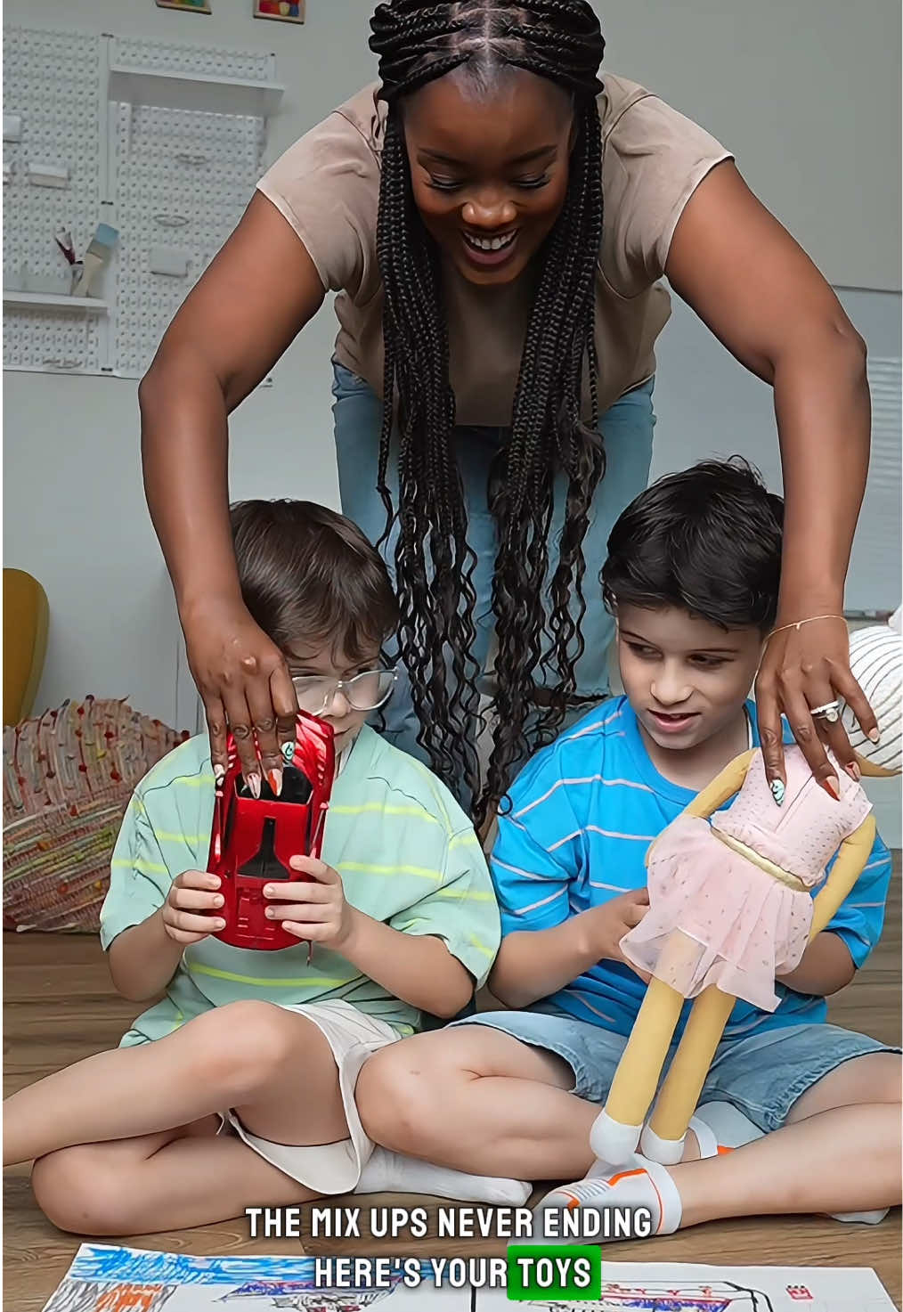 A post by @team2moms on TikTok caption: Parenting twins means guessing games occasionally but one thing we never get wrong are their favorite pouches, @GoGo squeeZ. Made from 100% fruit, 100% smiles, every time! #GoGosqueeZ #GoGoxT2M #trend #trending 