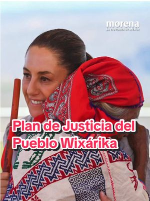 A post by @morena_simx on TikTok caption: “Con los gobiernos del periodo neoliberal, se caracterizaron por algo, le quitaban al pueblo, nosotros le damos al pueblo, le devolvemos al pueblo su territorio y sus aguas, porque somos uno solo, porque no puede haber divorcio.” Así lo afirmó la Presidenta @Claudia Sheinbaum Pardo durante el evento que encabezó para la restitución de 5 mil hectáreas al pueblo Wixárika, un acto histórico de Justicia Social. En la #4T le devolvemos al pueblo lo que por derecho le pertenece y honramos al México profundo. Gobierno y pueblo caminan juntos en la construcción de un país más justo, próspero y con dignidad para todas y todos.
