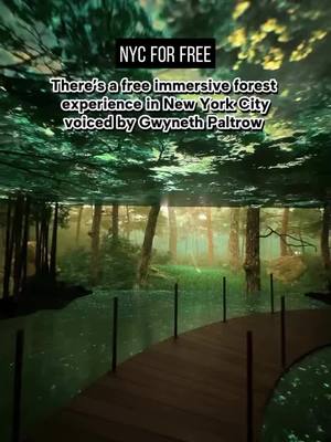 A post by @nycforfree on TikTok caption: There’s a free immersive forest experience in New York City voiced by @GwynethPaltrow Step into The Forest Within, a new free digital experience at @genesishousenyc in Meatpacking Wander through greenery, a meadow & more, guided by the spoken poetry of Gwyneth Paltrow The experience bridges Korean wellness practices with modern well-being The Forest Within is open to the public through June 29. No tickets required. Don’t miss it! 📍 40A 10th Avenue 🗓️ May 9 - June 29 Tuesday - Sunday ⏰ 11am - 7pm #nycforfree #nyc #gwynethpaltrow #genesishouse