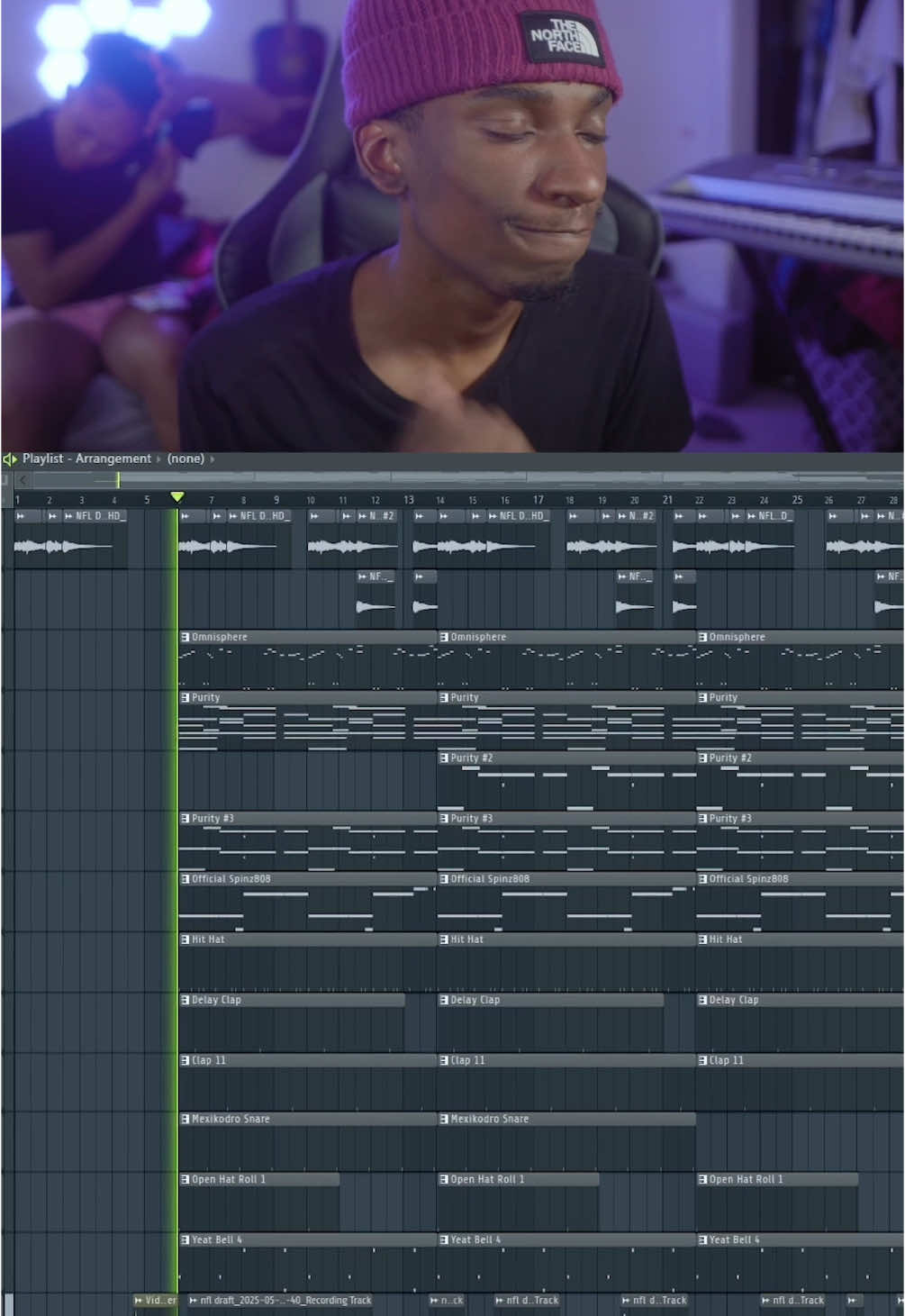 A post by @mhccj on TikTok caption: Dropping this at midnight (5/9)🔥 #upcomingartist #independentartist #producer #flstudio #fypシ 