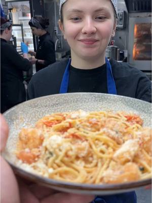 A post by @cnuryagdy_ on TikTok caption: Паста с креветками 🍤