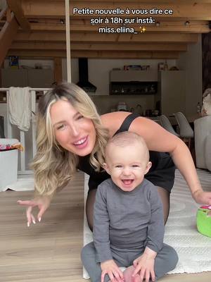 A post by @miiss_elina on TikTok caption: le rythme dans la peau 🤭 #bebe #annonce #surprise #parents 