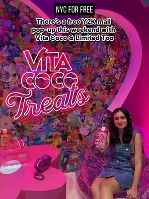 A post by @nycforfree on TikTok caption: Vita Coco Nostalgia Mall 🍊🩷#vitacocopartner #vitacoco #vitacocotreats   There’s a free Y2K mall pop-up this weekend with @VitaCoco and @LimitedToo!   Step into a time machine at the Vita Coco Nostalgia Mall on May 9-10 to celebrate the new Vita Coco Treats in Orange and Creme and Strawberries and Creme – coconutmilk drinks that remind you of your favorite childhood treats.   You’ll enjoy free Y2K accessories, Limited Too tshirts, classic food court snacks, Coco’s Sparkle Station with hair braiding (Fri) and piercings (Sat), a claw machine, photo booth, Vita Coco Treats and so much more! Relive the ultimate 2000s mall hang and don’t miss this pop-up!   📍 31 E 17th St 🗓️ May 9 - 10 ⏰ 12-6pm #nycforfree #vitacoco #limitedtoo #y2k #2000s #2000saesthetics