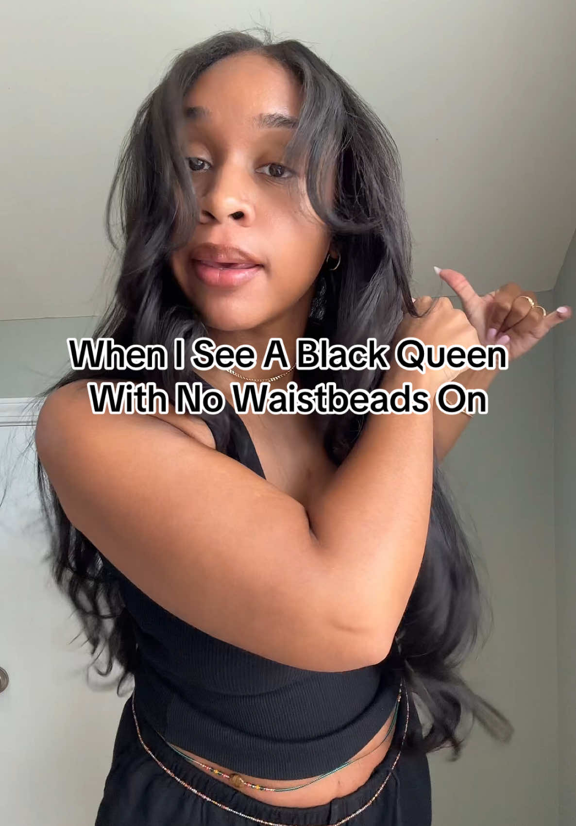 A post by @rainewaistbeads on TikTok caption: Adorn yourselves Sisters!!! 😂👸🏾 #waistbeads #waistbeadtok #africanspirituality #foryou #fypシ #viral