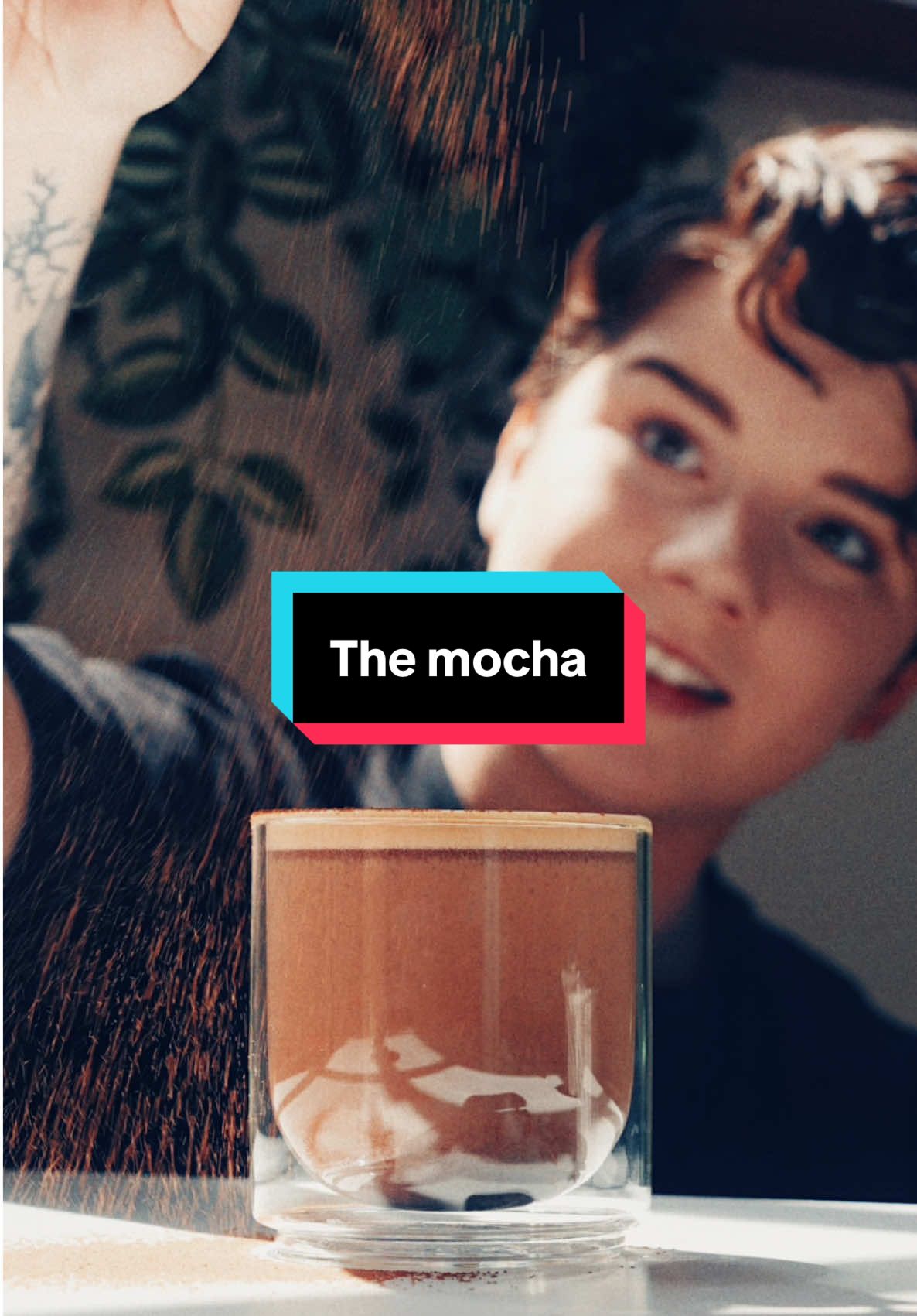 A post by @morgandrinkscoffee on TikTok caption: Drinking a mocha in the morning counts as eating your fruit #barista #coffee 