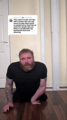 A post by @mickey.bushell on TikTok caption: Replying to @CJ 🏴󠁧󠁢󠁷󠁬󠁳󠁿 my belief on anti tippers #wheelchairuser #wheelchairskills 