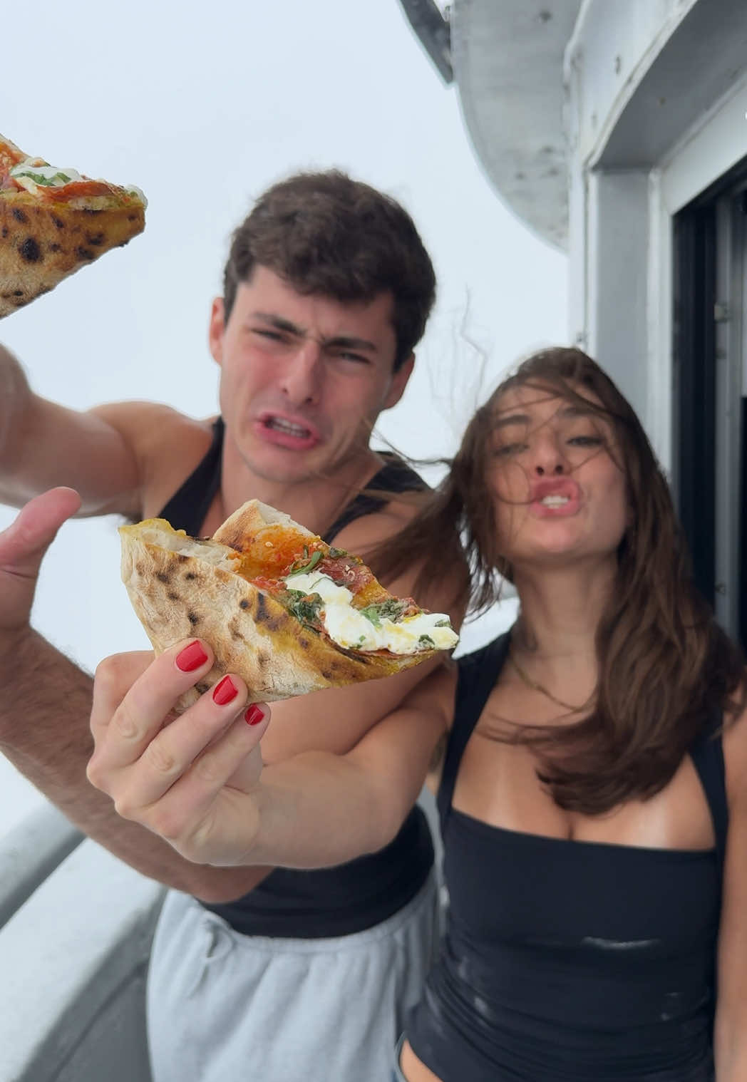 A post by @itsqcp on TikTok caption: Cooking Above The Clouds @Ana Sofia Fehn @Empire State Building 