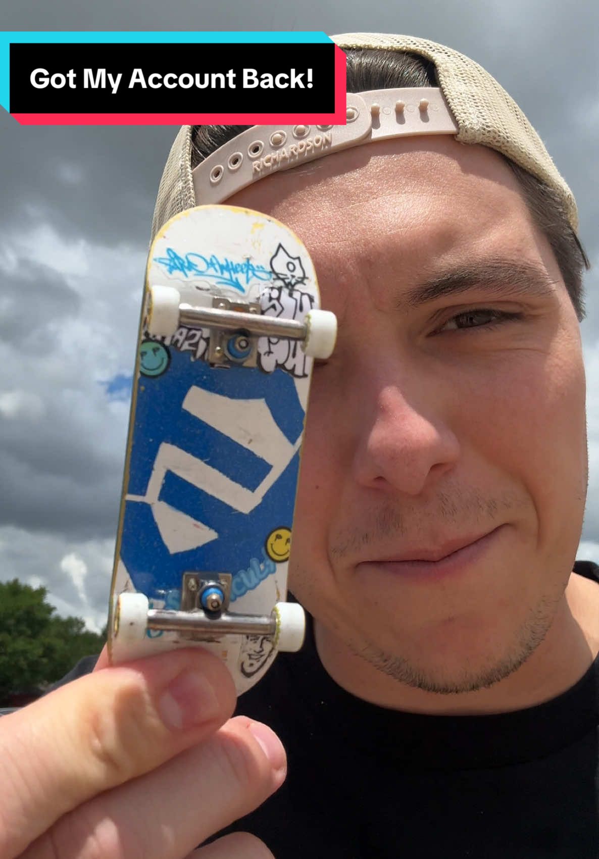 A post by @jakepfb on TikTok caption: We’re back! My account was hacked for a few weeks but TikTok support team helped me get it back! I can updated my username back to JAKEPFB in a few weeks! Oh yeah and here’s a little message to the hacker 🖕   #hacked #tiktok #fingerboard 