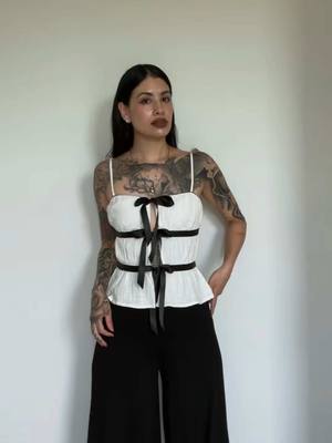 A post by @cejachel on TikTok caption: Spring outfit check 🖤 Georgia pants from @Marcella NYC you can use code chelseyc005 for 10% off your order 🖤 #styleinspiration #springfashion #ootdinspo 