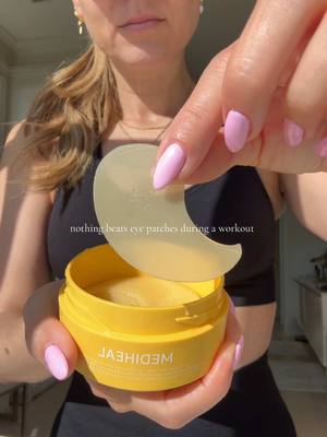 A post by @evitapolizzi on TikTok caption: @MEDIHEAL Vita Collagen Under Eye Patches - Korean Hydrogel Eye Pads  One of my go-to morning skincare eye patches #viraltiktok #tiktok #fypシ #skincare #eyecare #morningroutine #skincaretips #skincareroutine 