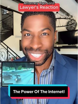 A post by @ugolord on TikTok caption: Replying to @DrRecon Dash Cam Captures Road Rage Attack—But It Took the Internet to Solve It! Attorney #UgoLord reacts!  #lawyer #lawyersoftiktok #TikTokPartner #news #Stitch with  @CNN 