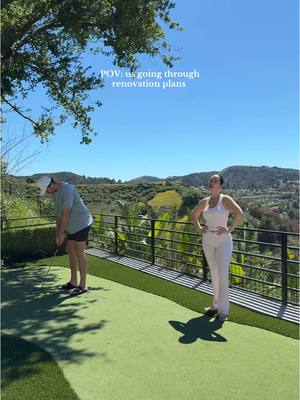 A post by @averyywoods on TikTok caption: Putting green is being replaced by a playground sorry babe 😂 #fyp #viral #funny #trending #married #marriedlife #marriage #couple #couplegoals #couplecomedy #home #homeimprovement #homerenovation 