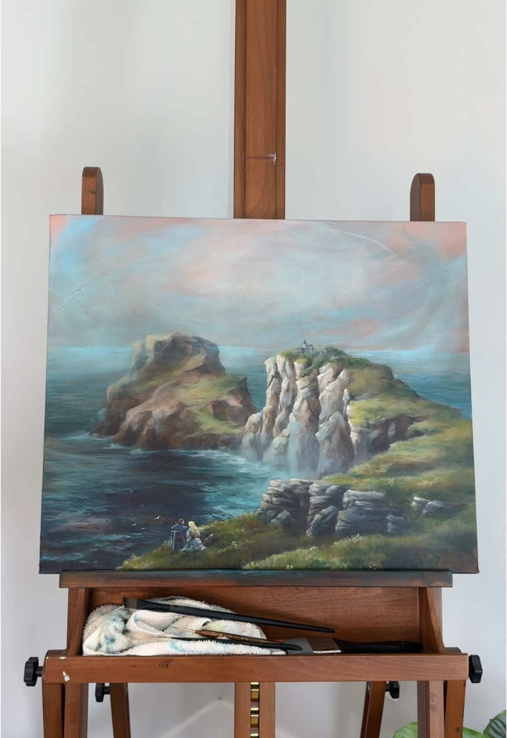 A post by @gustofwindart on TikTok caption: A closer look at my new piece! 