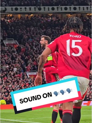 A post by @manutd on TikTok caption: Listen to Old Trafford roar 🔊🔥 #MUFC #ManUtd #MasonMount #OldTrafford #EuropaLeague 