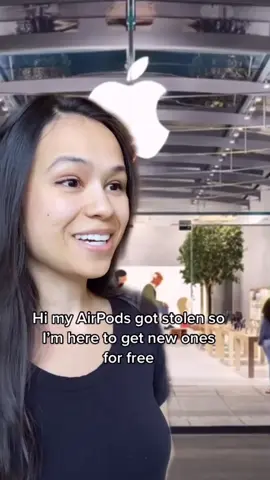 A post by @erikakullberg on TikTok caption: Stolen AirPods? Get new ones FREE with this hack 🎧💸 #personalfinance #creditcardhack #moneytips