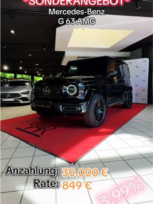 A post by @profiautoraten on TikTok caption: *Sonderangebot PAR* Mercedes Benz G 63 AMG Baujahr 2020 Mit 52.000 Km Laufleistung Alle Preisangaben inklusive Mehrwertsteuer. Fahrzeugpreis: 150.000€  Anzahlung: 30.000 €  Laufzeit: 48 Monate	 Raten: 849 €  Effektiver Jahreszins 3,99%	 Sollzins p.a. (gebunden) 3,92 Schlussrate: 98.085 € Gesamtbetrag	 138.086 € Dieses ist ein unverbindliches, freibleibendes Angebot Ihrer Santander Consumer Bank AG. Bonität vorausgesetzt. Bei Interesse könnt ihr uns unter der Rufnummer 0231/88205380 erreichen.  #profiautoraten #sonderaktion #fyp #viral #finanzierung #carsoftiktok #foryou #foryoupage #carvideos #besterate #viral #viralvideo #highline #viraltiktok #vehicle #gklasse #g63 #gwagon #amg #amg63 