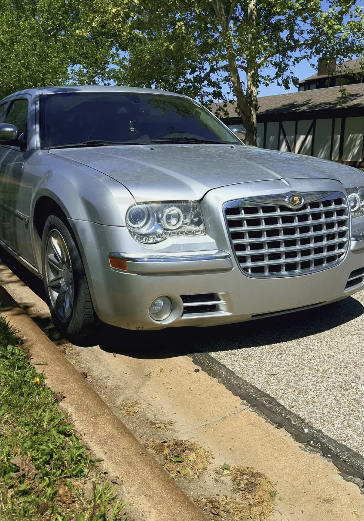A post by @littlebit1997 on TikTok caption: Bitter sweet day…my baby threw in the towel is was ready to retire. So I did what any reasonable person would. I got another 😂 #chrysler300 #chrysler300c #mopar #moparornocar #outwiththeoldinwiththenew 