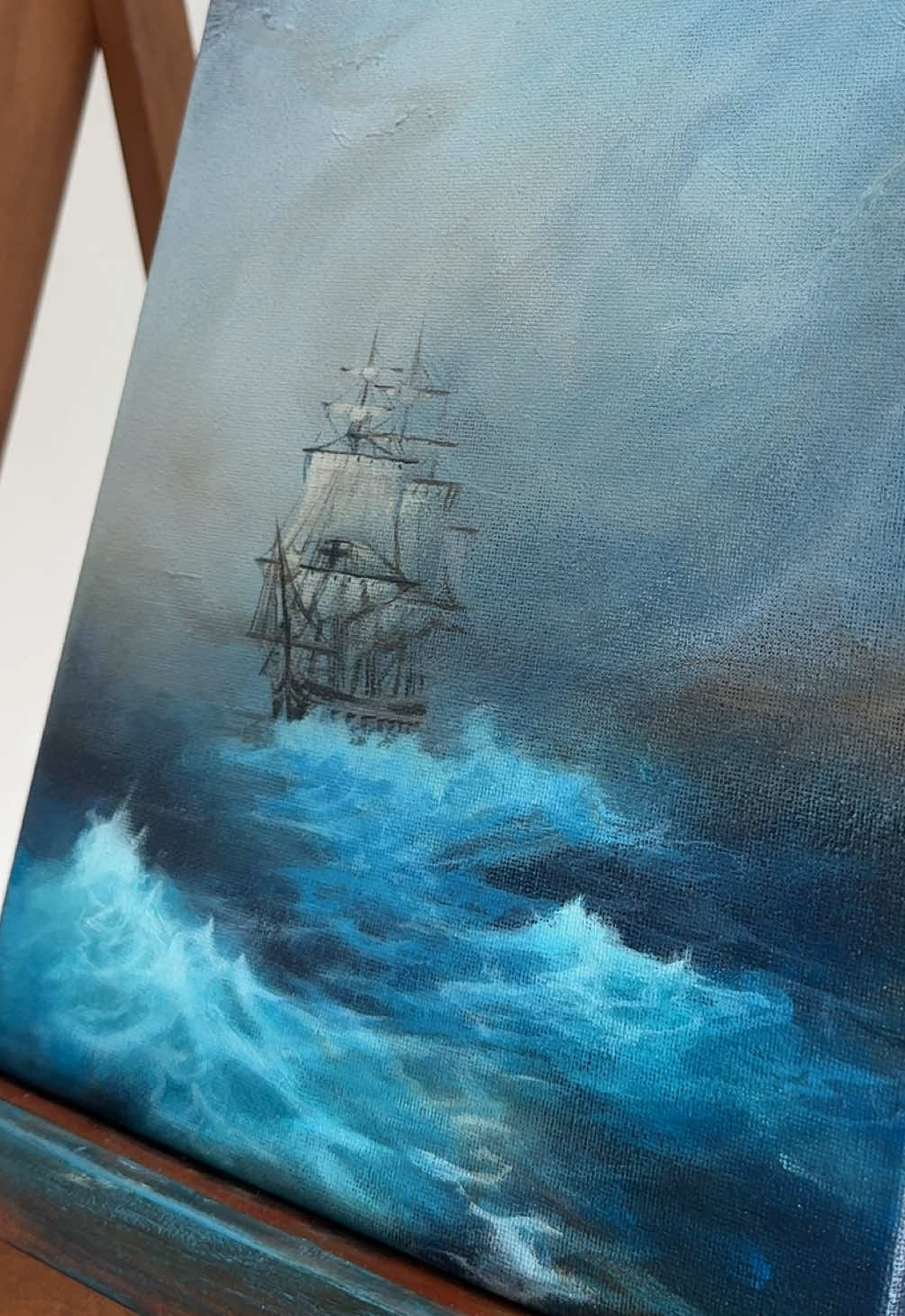 A post by @gustofwindart on TikTok caption: Should I do a series of paintings like this? #acrylicpainting#oceanartist#waterart#seascape 