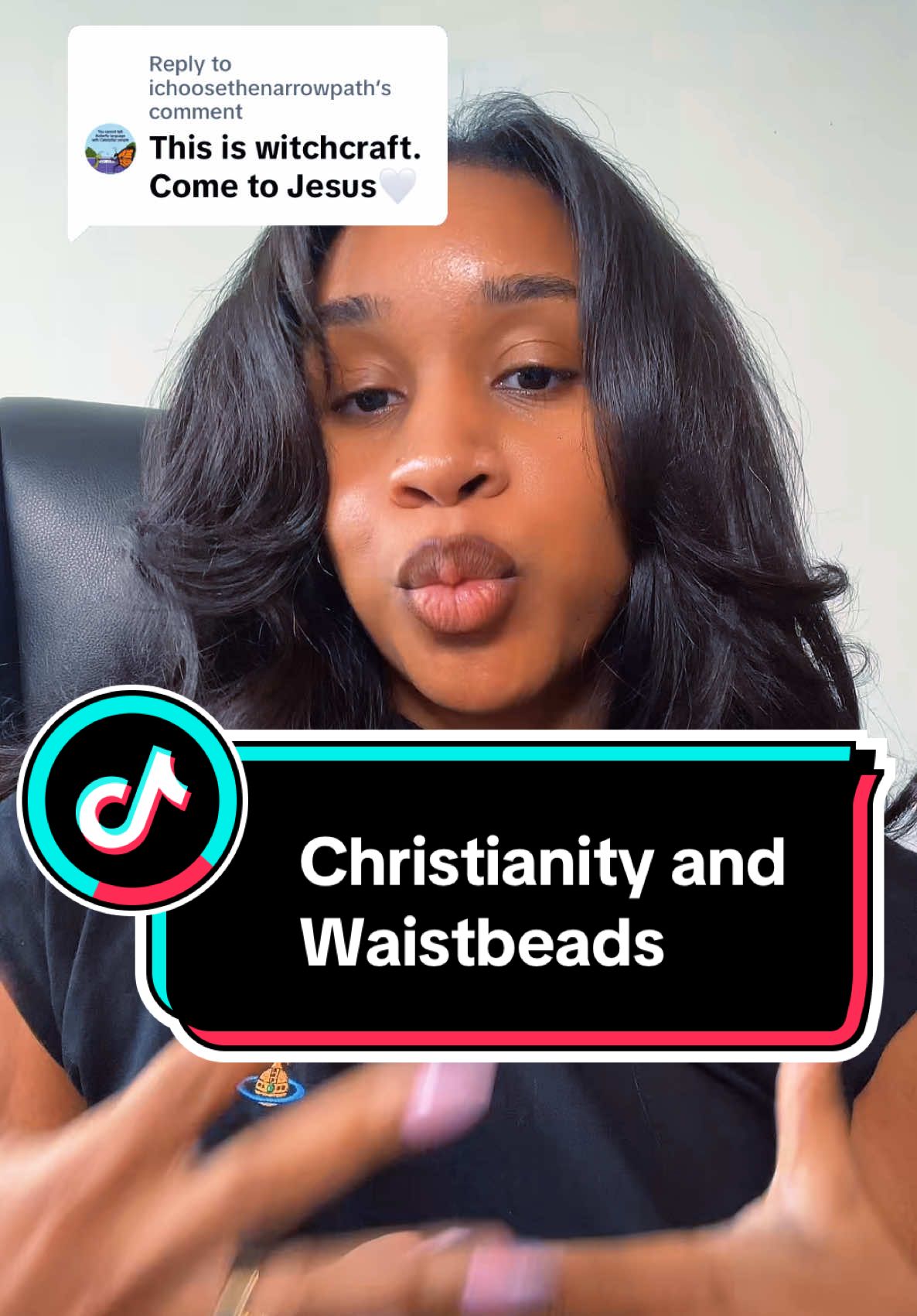 A post by @rainewaistbeads on TikTok caption: Replying to @ichoosethenarrowpath This is interesting dialogue and I’m open to opinions regarding Christianity and body adornments, however I will spread the information that I believe and know to be true. Let’s be respectful to eachother and talk in the comments. Love ❤️ #waistbeads #waistbeadtok #africanspirituality #christiantiktok #foryou #viral #mythbusters 