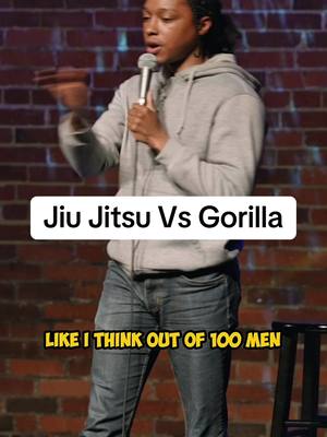 A post by @joshjohnsoncomedy on TikTok caption: Jiu Jitsu vs A Gorilla 