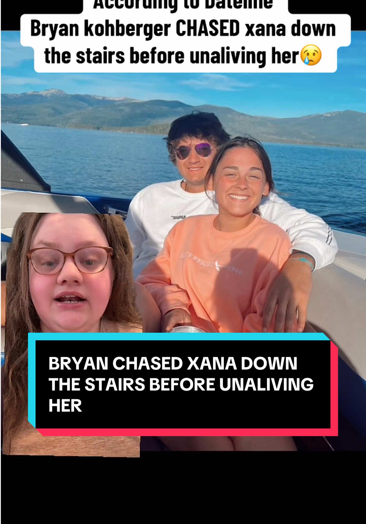 A post by @truecrime_central on TikTok caption: According to dateline bryan kohberger chased xana kernodel down the stairs before unaliving her #bryankohberger #xanakornodel #ethanchapin #maddiemogen #kayleegoncalves #idaho4 #truecrime #CapCut 