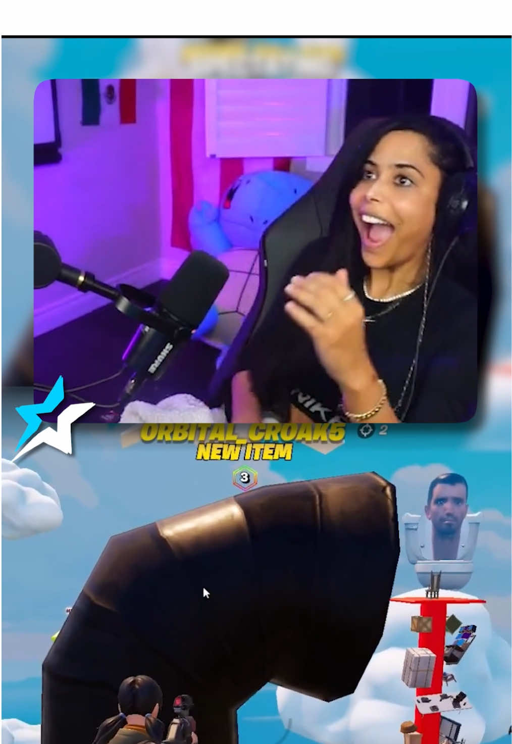 A post by @chica on TikTok caption: He apologized in advance.... Then this happened😳 #fortnite #fyp #trending #viral #gaming 